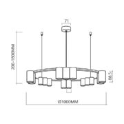 Lampă suspendată GENESIS WHITE 15xGU10 - imagine 3