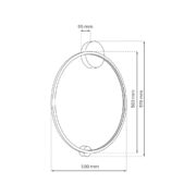 Plafoniera LED Saturno Black 25W - imagine 5