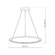 Lampă cu LED Saturno Gold 57W - imagine 6