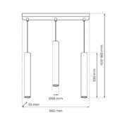 Lampă suspendată HUDSON BLACK 3xGU10 - imagine 6